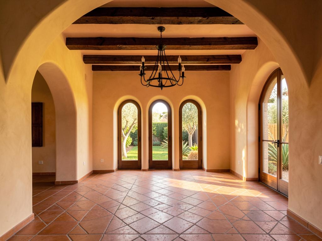 Mediterranean — Plaster arches and terracotta