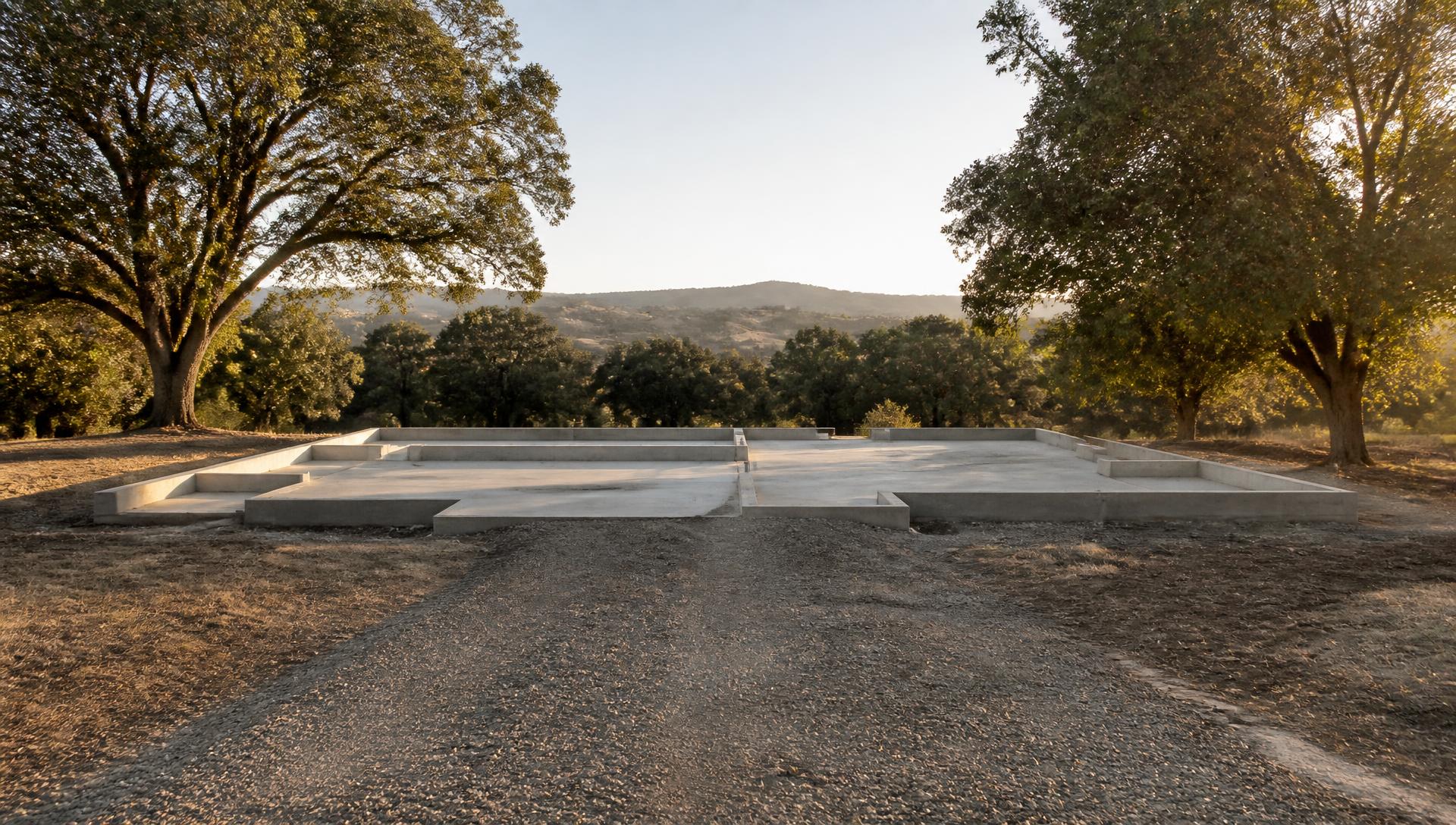 Foundation — the same property as it becomes a finished custom home